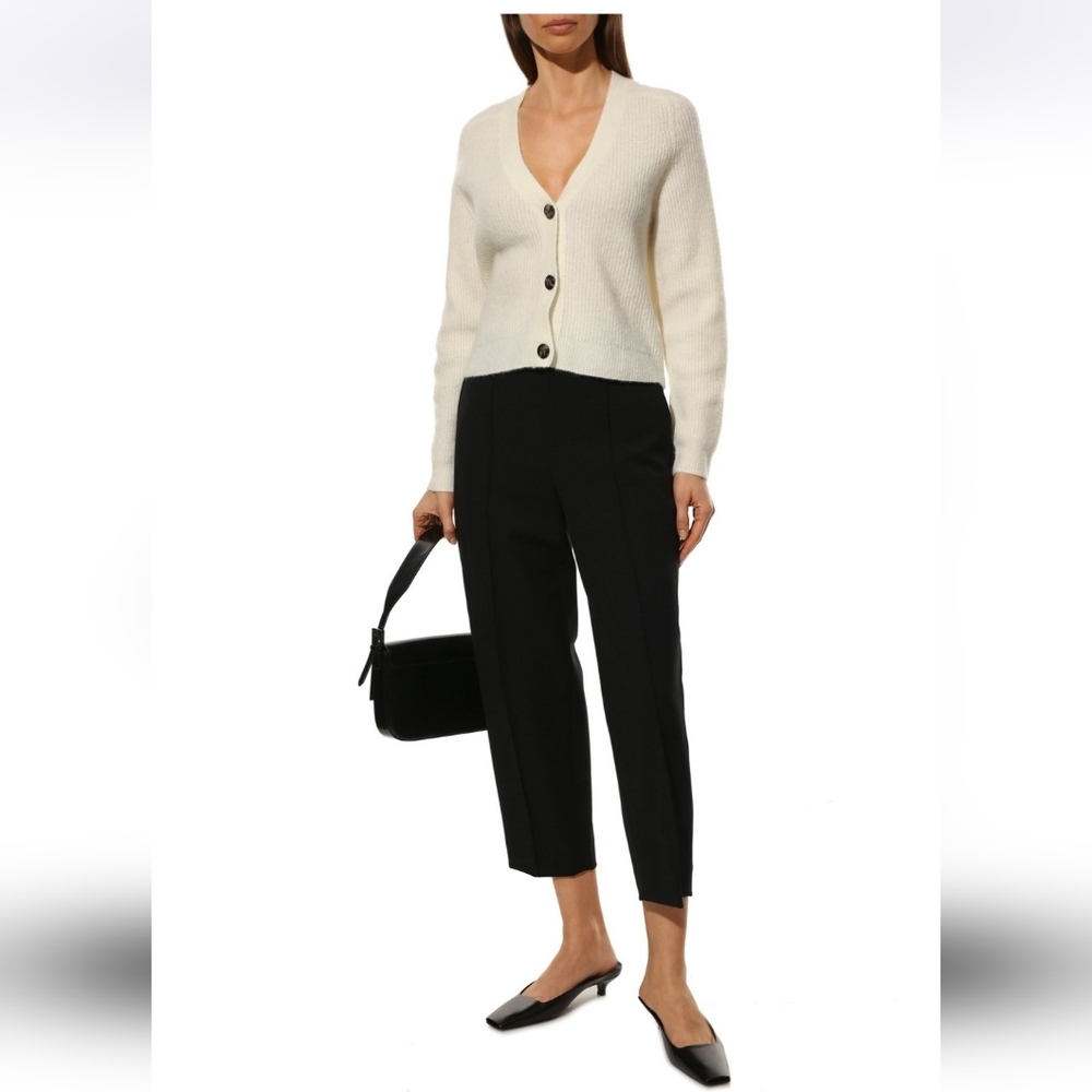 Vince Pintuck Tapered Trouser Pants | Black | Size 6